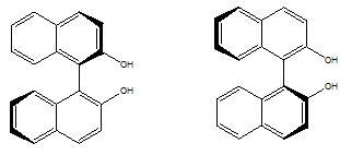 R-和S-联萘酚的结构式