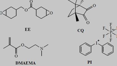 环氧树脂及引发体系分子结构