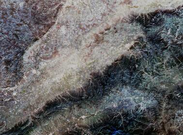 晋北黄土高原水土流失研究区域卫星影像