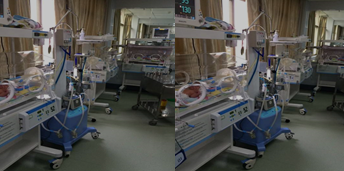 医用空气压缩机在新生儿病房的实物图